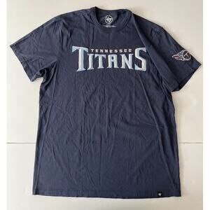 ‘47 Tennessee Titans T-Shirt Men L Blue Embroidered Patched Logo Cotton